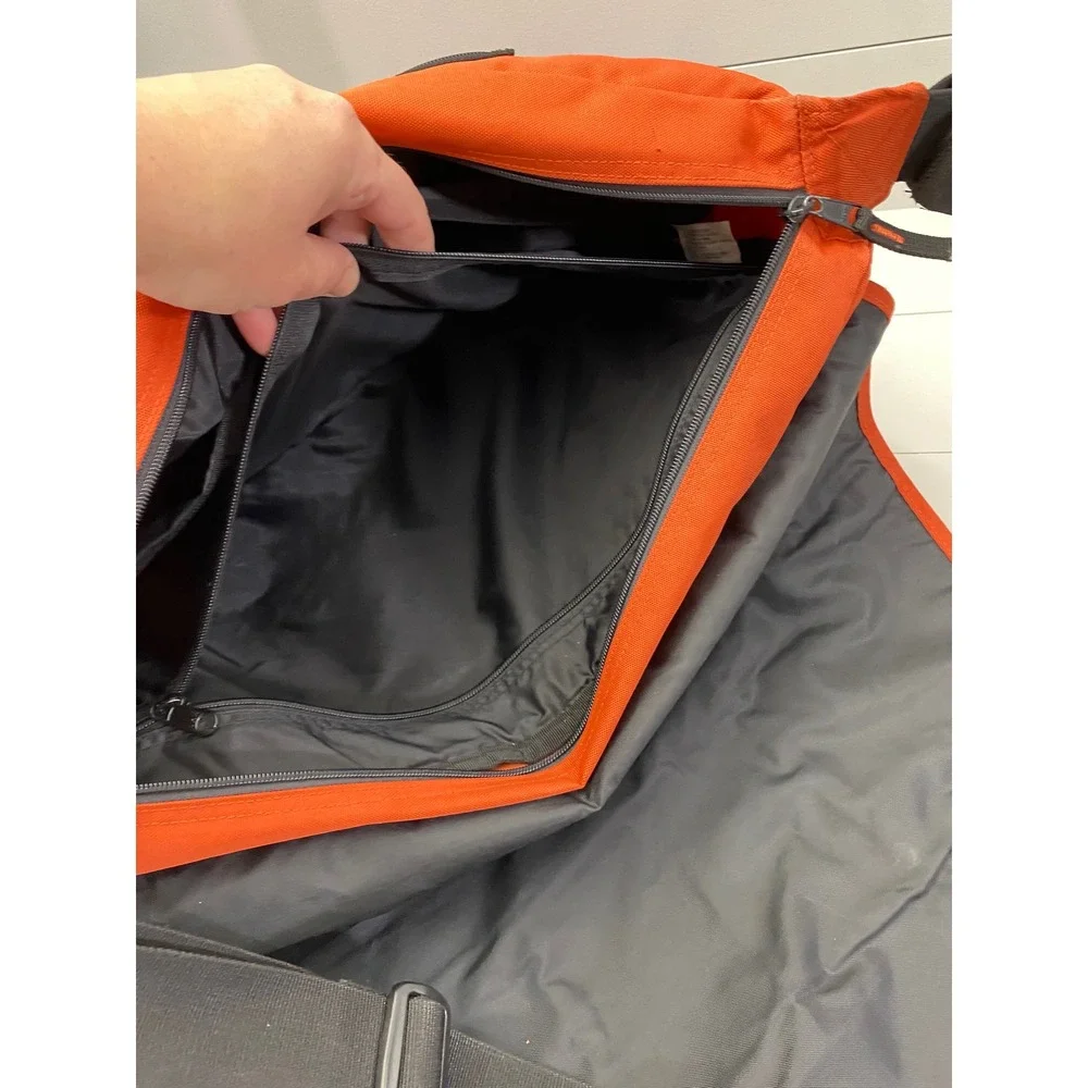 Eddie Bauer Messenger Bag Unisex Orange Grey Crossbody Laptop Travel Utility